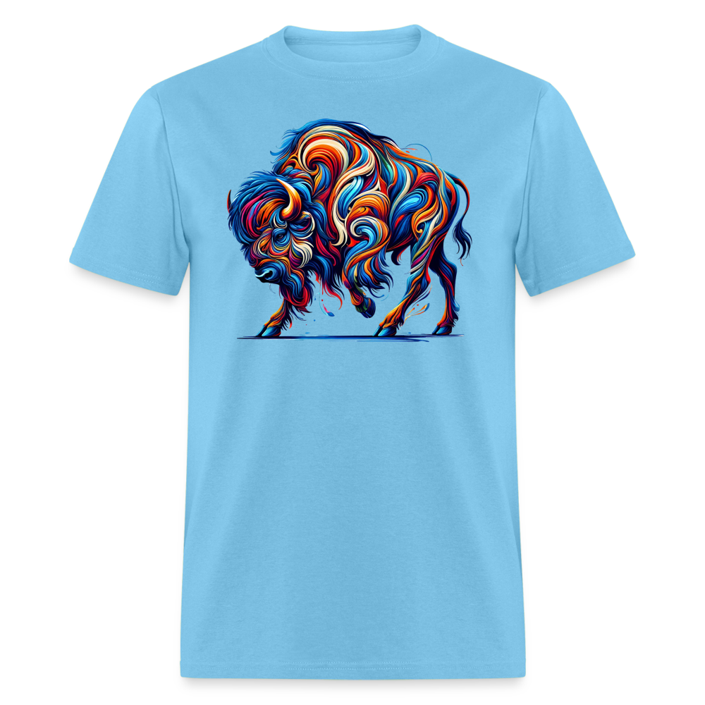 Psychedelic Bison - Unisex T-Shirt - aquatic blue