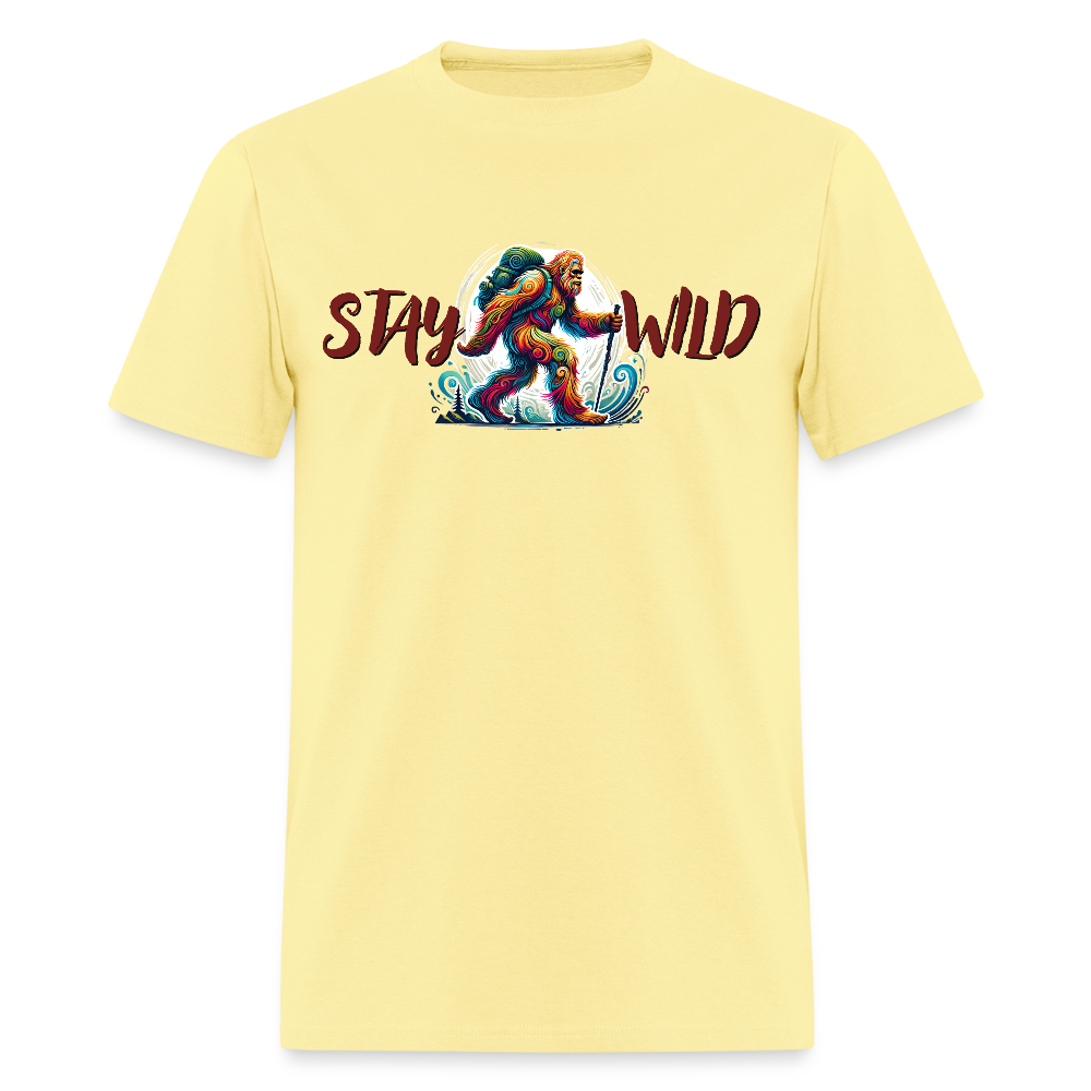 Stay Wild Bigfoot - Unisex Classic T-Shirt - cornsilk