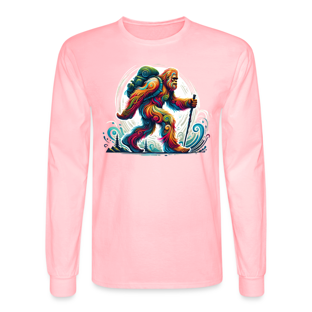 Psychedelic Bigfoot - Unisex Long Sleeve T-shirt - pink