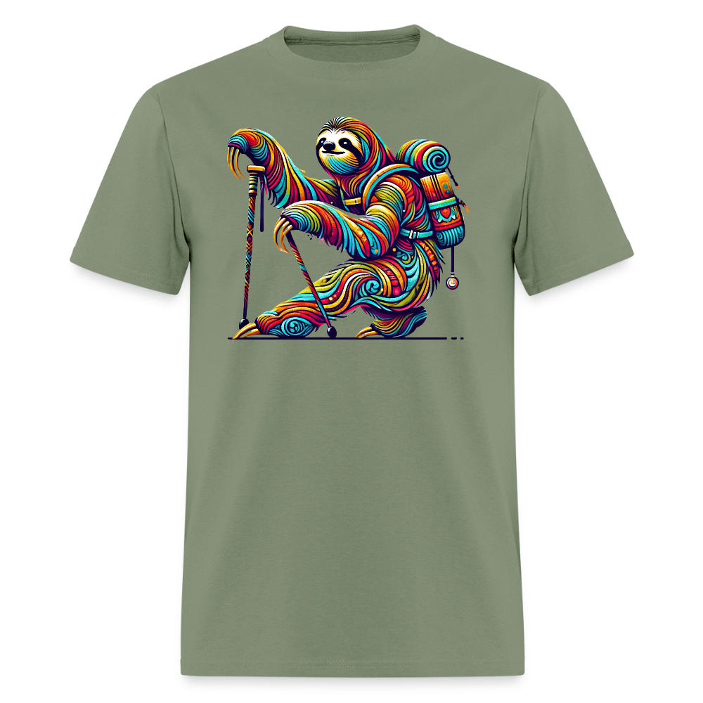 Psychedelic Sloth - Unisex T-Shirt - military green