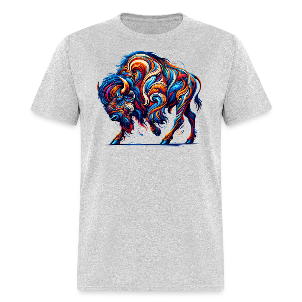 Psychedelic Bison - Unisex T-Shirt - heather gray